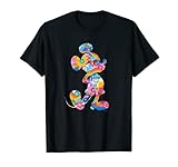 Disney Mickey Mouse Pride Pose Rainbow Icon Fill Doodles T-Shirt