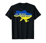Slava Ukraini Glory To Ukraine Support Ukrainische Flagge T-Shirt