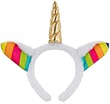 Balinco Haarreif in weiß mit Einhorn Unicorn in Gold Headband...