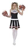 SMIFFY 'S 47122s Cheerleader Kostüm, schwarz, Small, UK 8–10