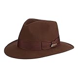 Dorfman Pacific Indiana Jones Herren Wollfilz Fedora, braun, X-Large