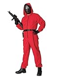 Maskworld - Korean Game Aufseher Kostüm - Roter Overall ohne Maske -...