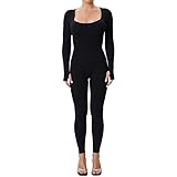 OEAK Damen Sport Jumpsuit Lang Eng Yoga Bodysuit Overall Stretch...