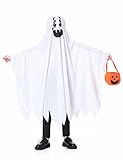 CMTOP Kinderkostüm Geisterumhang Halloween Kostüm Weiß Ghost Umhang...