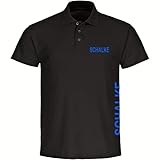 VIMAVERTRIEB® Herren Poloshirt Schalke - Brust & Seite - Druck: blau...