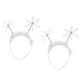 Lurrose 2 Stück Weihnachts-Stirnbänder Schneeflocken Haarband...