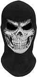 Jienono Halloween Gesichtsmaske - Horror Maske Skelett Kopfbedeckung...