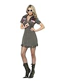 Smiffys 26854L Sexy Damen Top Gun Deluxe-Kostüm, Kleid und...