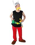 Generique - Asterix-Lizenzkostüm Gallier-Kostüm schwarz-rot - L
