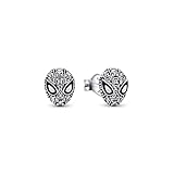 Pandora Marvel Spider-Man Maske Pavé Ohrringe aus Sterling-Silber mit...