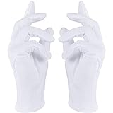 Weiße Handschuhe mit Biesen in Einheitsgröße für Damen und Herren