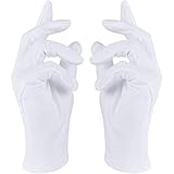 Weiße Handschuhe mit Biesen in Einheitsgröße für Damen und Herren