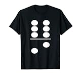 Dominostein Kostüm Dominosteine Spiel 6 zu 2 Karneval T-Shirt