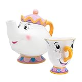 Paladone Die Schöne und das Biest Tasse & Teekanne Set - weiß,...