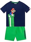 SUPER MARIO BROS Jungen T-Shirt und Shorts Set Mehrfarbig 158