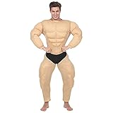 Widmann - Kostüm Bodybuilder, Muskel Overall mit Slip, Karneval,...