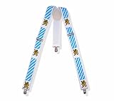BF Souvenirs Hosenträger BAVARIA II mit Löwen-Wappen und bayerischem...