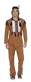 Smiffys 45509L - Herren Indianer Kämpfer Kostüm, Oberteil, Hose und...