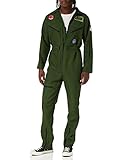 Smiffys, 36287M Herren Top Gun Kostüm, Overall, Namensschild und...