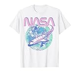 NASA Pastel Rocket Earth Logo T-Shirt