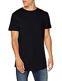 Build Your Brand Herren Shaped Long Tee T-Shirt, schwarz, XL