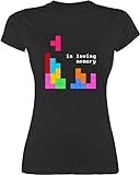 Shirt Damen - Nerd Geschenke - Tetris in Loving Memory - XL - Schwarz...
