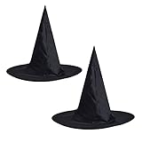 MIVAIUN 2 Stück Halloween Hexenhut, Schwarze Hexenhut für...