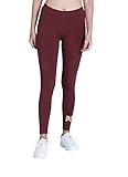 PUMA Damen ESS+ Metallic Leggings Leggins, Aubergine, M