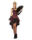 Horror-Shop Burlesque Tänzerin Damen Kostümkleid Bordeaux für...