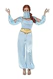 Smiffys 55069XS Arabische Prinzessin Kostüm, Damen, blau, XS - UK...