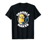 Despicable Me Minions Tim Troublemaker White Text T-Shirt