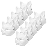 PATKAW Therian Cat Mask Katzenmasken Bemalbar DIY- Party...