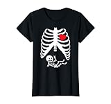 Damen Schwangere Halloween Kostüm Skelett T-Shirt für schwangere...