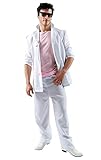 ORION COSTUMES Herren Rosa u. Weiß Florida Detektiv 80er Jahre TV...