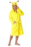 Pokemon Bademantel Herren Flauschig, Pikachu Fleece Morgenmantel...