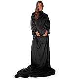 Blumtal weiche Decke mit Ärmeln - Kuscheldecke mit Ärmeln,...