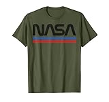 NASA Red Blue Stripe Minimal Logo Vintage Graphic T-Shirt C1