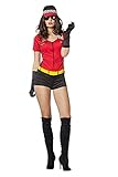 Boxenluder Kostüm Damenkostüme Damen Karneval Fasching Catsuit Rot...