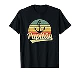 Vatertag Papitän Papa Kapitän Lustiges Anker Retro Vintage T-Shirt