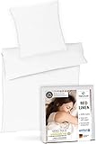 Bettwäsche 135x200 aus 100% Oekotex-Baumwolle | Das Renforcé 2er Set...