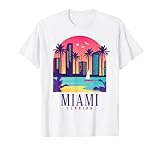 Miami Florida Vintage Retro USA Amerika Souvenir Geschenk T-Shirt