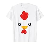 Huhn Hühner Gesicht Halloween Kostüm Niedliches Huhn T-Shirt