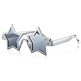 Photect Silberne Sternenbrille Sternförmige Brille Stern Partybrille...