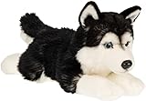 Uni-Toys - Husky schwarz, liegend - 41 cm (Länge) – Plüsch-Hund -...