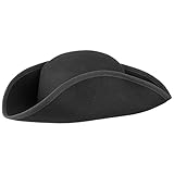 Lipodo Dreispitz Wollfilzhut Piratenhut Damen/Herren - Filzhut Made in...