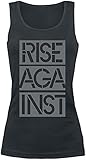 Rise Against Stacked Ghost Notes Stencil Frauen Top schwarz L 100%...