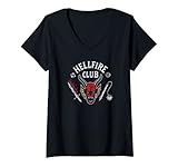 Damen Stranger Things 4 Hellfire Club Skull & Weapons T-Shirt mit...