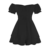 OBEEII Damen Blumen Sommerkleid Strandkleid Moda Minikleid Overall...