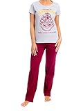 Harry Potter Damen Hogwarts Schlafanzug, Rot, XL