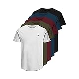 JACK & JONES Herren Jprblabrody Tee Crew Neck 5pk Mp T Shirt, Navy...
